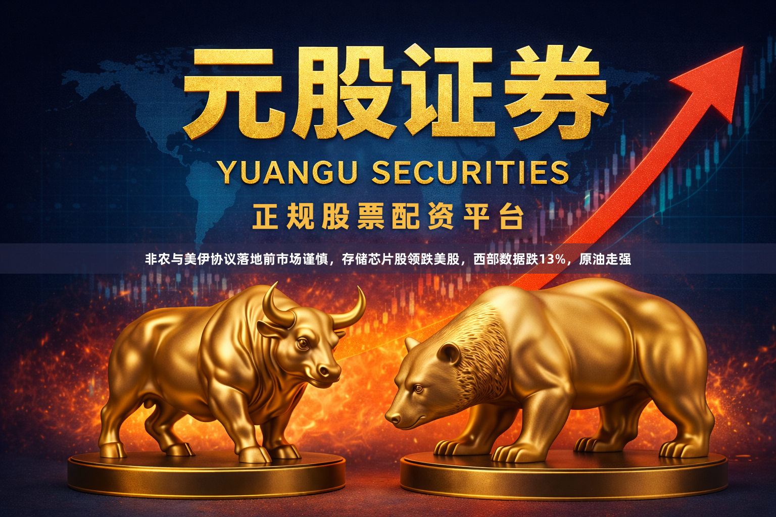 非农与美伊协议落地前市场谨慎，存储芯片股领跌美股，西部数据跌13%，原油走强