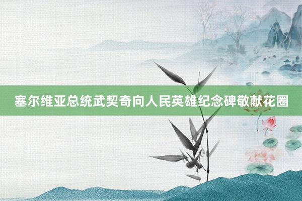 塞尔维亚总统武契奇向人民英雄纪念碑敬献花圈