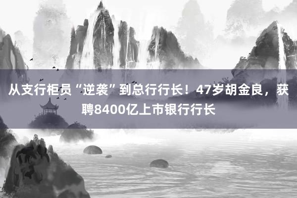 从支行柜员“逆袭”到总行行长！47岁胡金良，获聘8400亿上市银行行长