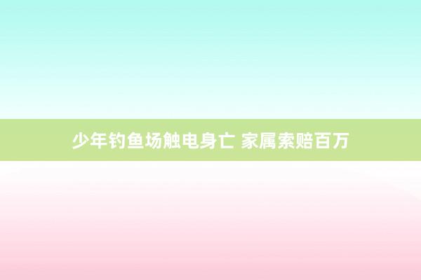 少年钓鱼场触电身亡 家属索赔百万