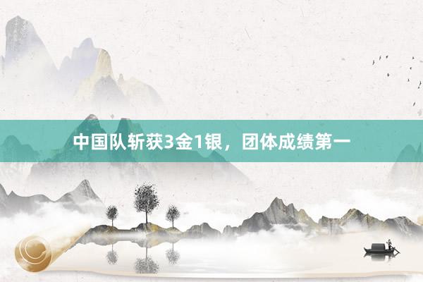 中国队斩获3金1银，团体成绩第一