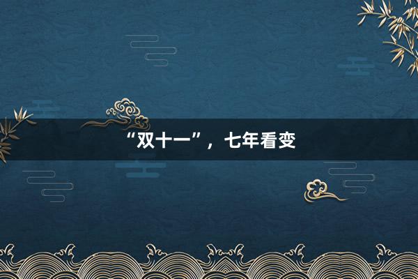 “双十一”，七年看变
