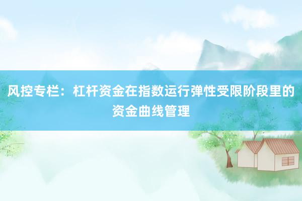 风控专栏：杠杆资金在指数运行弹性受限阶段里的资金曲线管理