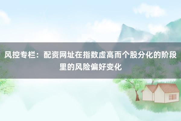 风控专栏：配资网址在指数虚高而个股分化的阶段里的风险偏好变化