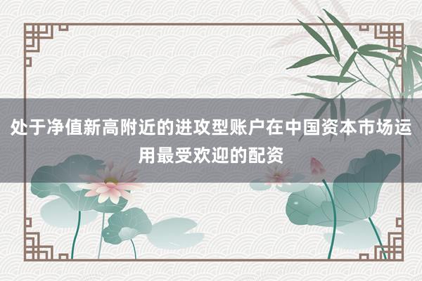 处于净值新高附近的进攻型账户在中国资本市场运用最受欢迎的配资