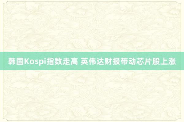 韩国Kospi指数走高 英伟达财报带动芯片股上涨