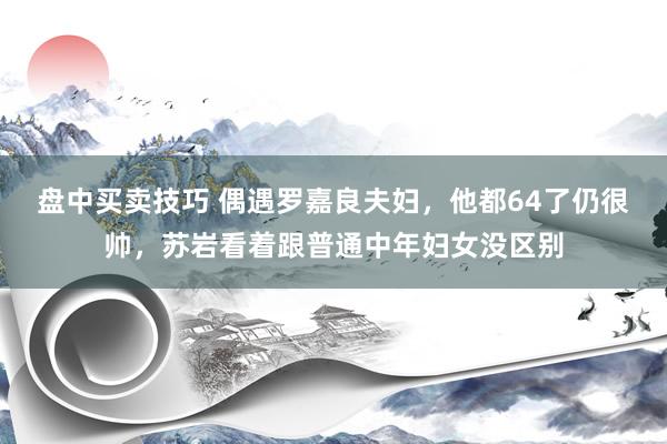 盘中买卖技巧 偶遇罗嘉良夫妇，他都64了仍很帅，苏岩看着跟普通中年妇女没区别