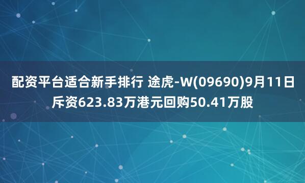 配资平台适合新手排行 途虎-W(09690)9月11日斥资623.83万港元回购50.41万股